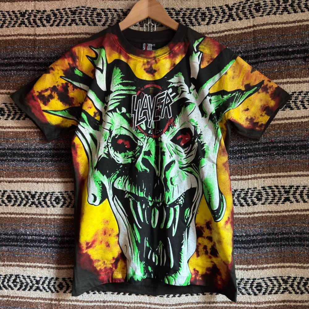 SLAYER Mens M 1996 Root Of All Evil Monster Shirt AOP Winterland Reprint